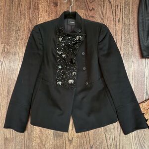 Akris Black Jacket with Rhinestones